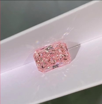 IGI Sertifikasi Pink Loose Lab Dibuat Berlian Radiant Cut 1ct-1.5ct