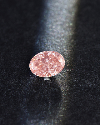 Fancy Pink CVD Lab Grown Berlian Sintetis 2.89ct Bentuk Oval Bersertifikat IGI