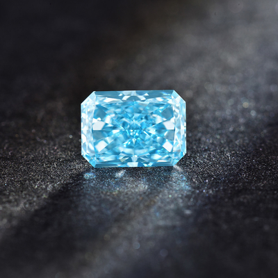 Longgar CVD Vivid Lab Grown Blue Diamonds Radiant Shape VVS Clarity