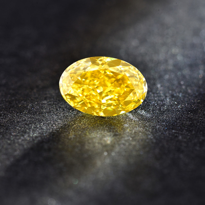 10 Mohs VVS-VS Oval Lab Membuat Canary Diamond Bersertifikat IGI