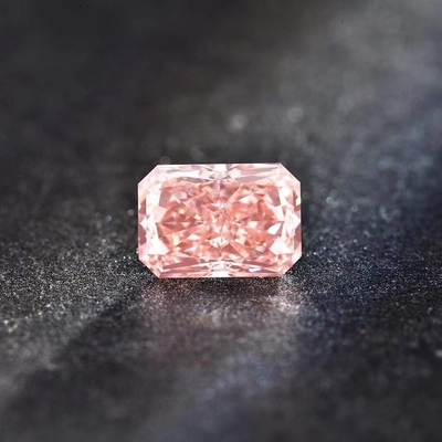 Radiant Shape Synthetic Laboratory Grown Pink CVD Diamonds 10 Mohs IGI Certified