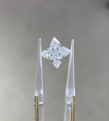 Berlian buatan laboratorium CVD IGI Berlian sintetis bersertifikat Empat daun semanggi cincin kalung