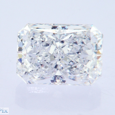Berkualitas tinggi 3.39ct Radiant Cut E VVS Laboratorium Tumbuh CVD White Diamond GIA Certified