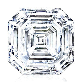 4.02CT Lab Tumbuh CVD Diamond Asscher Bentuk E Warna Untuk Dekorasi Perhiasan
