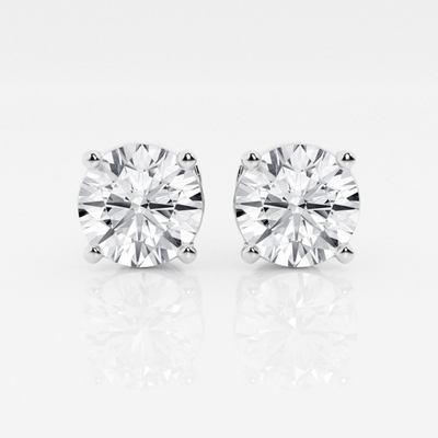 4 Claws Earrings AU750 CVD DEF VS VVS Bulat Berlian sintetis yang ditanam di laboratorium Sertifikasi IGI