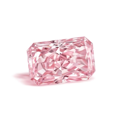 1.13ct Fancy Light Pink Radiant Shape Lab Dibuat Berlian VVS Karbon Material dengan Sertifikat IGI