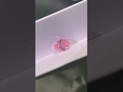 Berlian CVD Oval Merah Muda