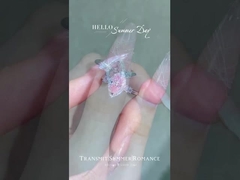 0.95ct Fancy Light Pink Diamond Ring Bersertifikat IGI 18k White Gold VS2 Diamond
