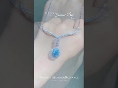 kalung berlian biru yang dikembangkan di laboratorium