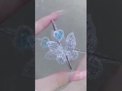 Gelang Berlian Berlian Budidaya Produk kupu-kupu warna mewah perhiasan berlian kalung telinga