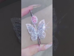 Pink Oval Diamond Bracelet Loose Lab Made Diamonds Earing Necklace Produksi Perhiasan