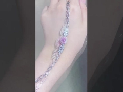 Gelang Berlian Berlian Budidaya Perhiasan Produksi Pink Gelang Berlian Bentuk oval