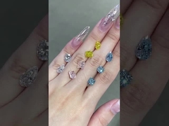 Berlian sintetis bersertifikat bulat berlian longgar berlian lab tumbuh berlian perhiasan cincin CVD