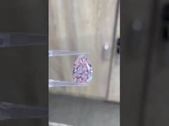 4CT Pear Cut Laboratory Dipupuk Berlian Pink Perhiasan Perhiasan Kalung Cincin Pendant Sertifikat