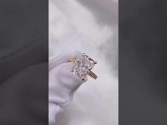 Radiant Diamond Ring Putih Diamond Ring Perkawinan Cincin Pernikahan Laboratorium Diamanten Tumbuh Cincin