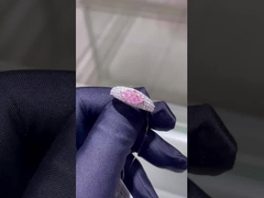 Marquise Lab tumbuh perhiasan berlian Pink CVD Diamond Ring 18k Putih Emas lulus tes