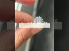 Cincin Berlian Oval putih Lab Grown yang Indah 1.168ct DEF VVS PT950 EX